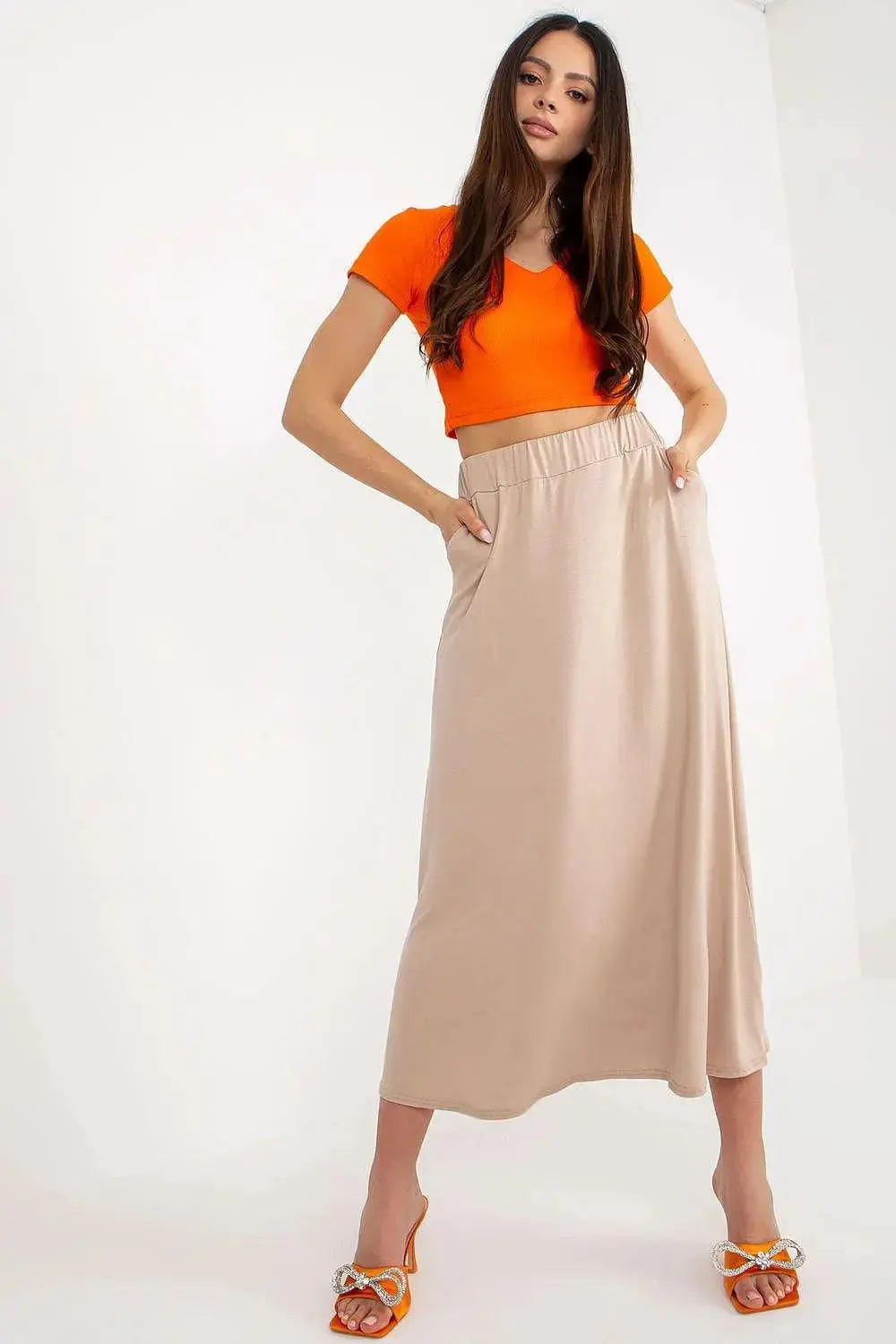 Rue Paris looser cut long skirt  Adomoo