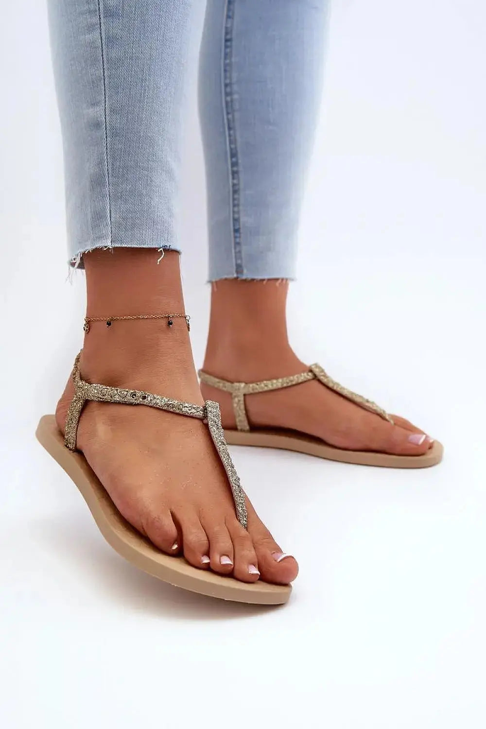 Ipanema Women’s Sandals – Eco-Friendly Glitter Design with Buckle Closure  Adomoo