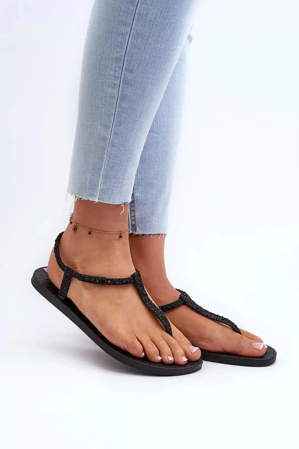 Ipanema Women’s Sandals – Eco-Friendly Glitter Design with Buckle Closure  Adomoo