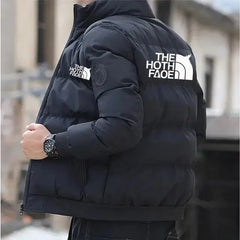 Men's Tiger Logo Padded Cotton Jacket - Short Thick Casual Parka, Winter Trend (S-5XL)  Adomoo