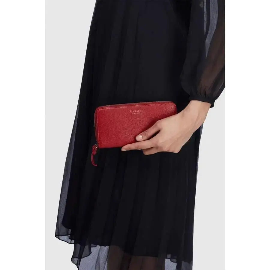 Serene Black Vegan Zip Around Wallet  Adomoo