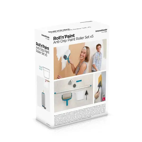 Set of refillable, Anti-drip Paint Rollers Roll'n'paint InnovaGoods 5 Pieces  Adomoo