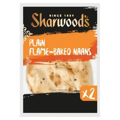 Sharwood's 2 Plain Flame-Baked Naans (Case of 7)  Adomoo