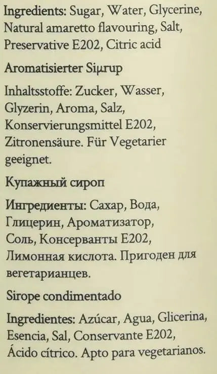 Simply Amaretto Syrup  Adomoo