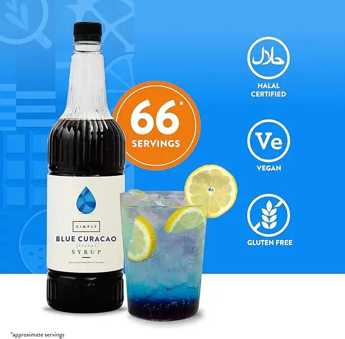 Simply blue curacao syrup  Adomoo