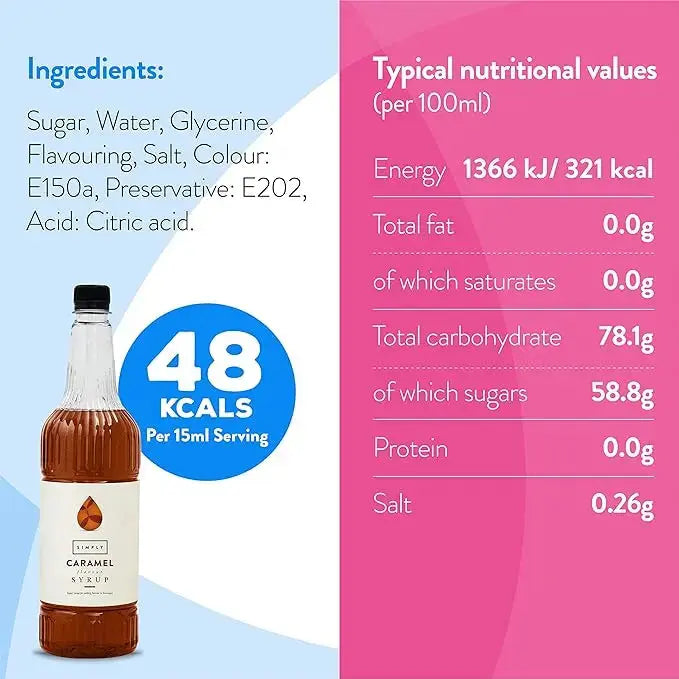 Simply Caramel Syrup  Adomoo