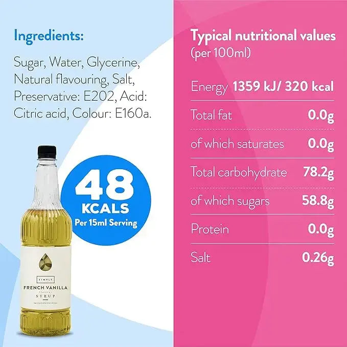 Simply French Vanilla Syrup  Adomoo
