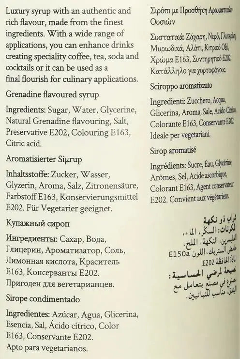 Simply grenadine syrup  Adomoo