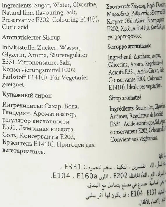 Simply Lime Syrup  Adomoo