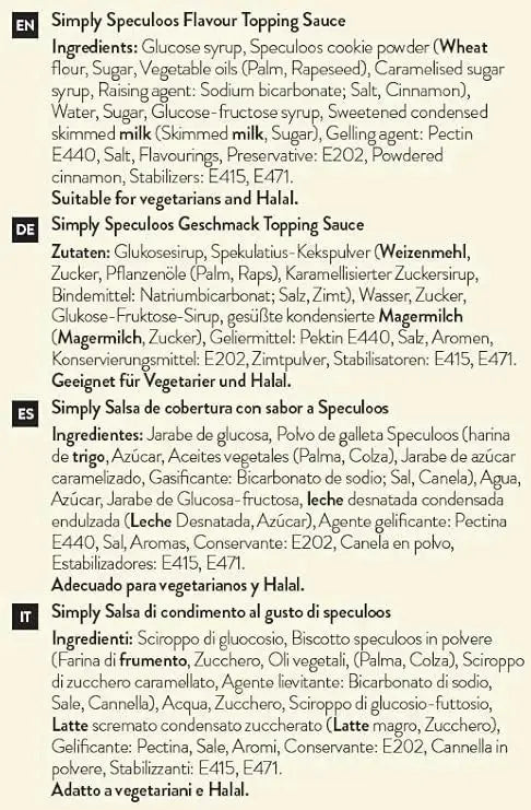 Simply Speculoos Caramelised Biscuit Topping Sauce  Adomoo