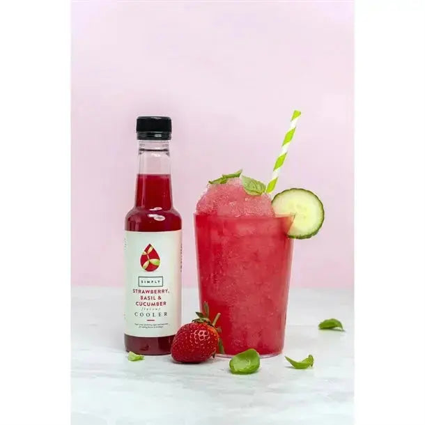 Simply Strawberry, Basil and Cucumber Cooler  Adomoo