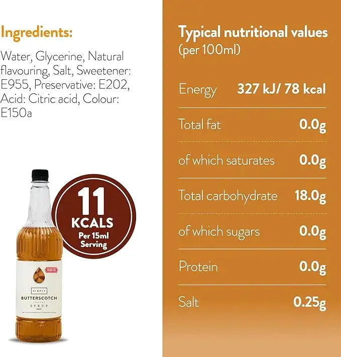 Simply Sugar Free Butterscotch Syrup  Adomoo