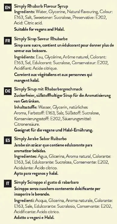 Simply Sugar Free Rhubarb Syrup  Adomoo