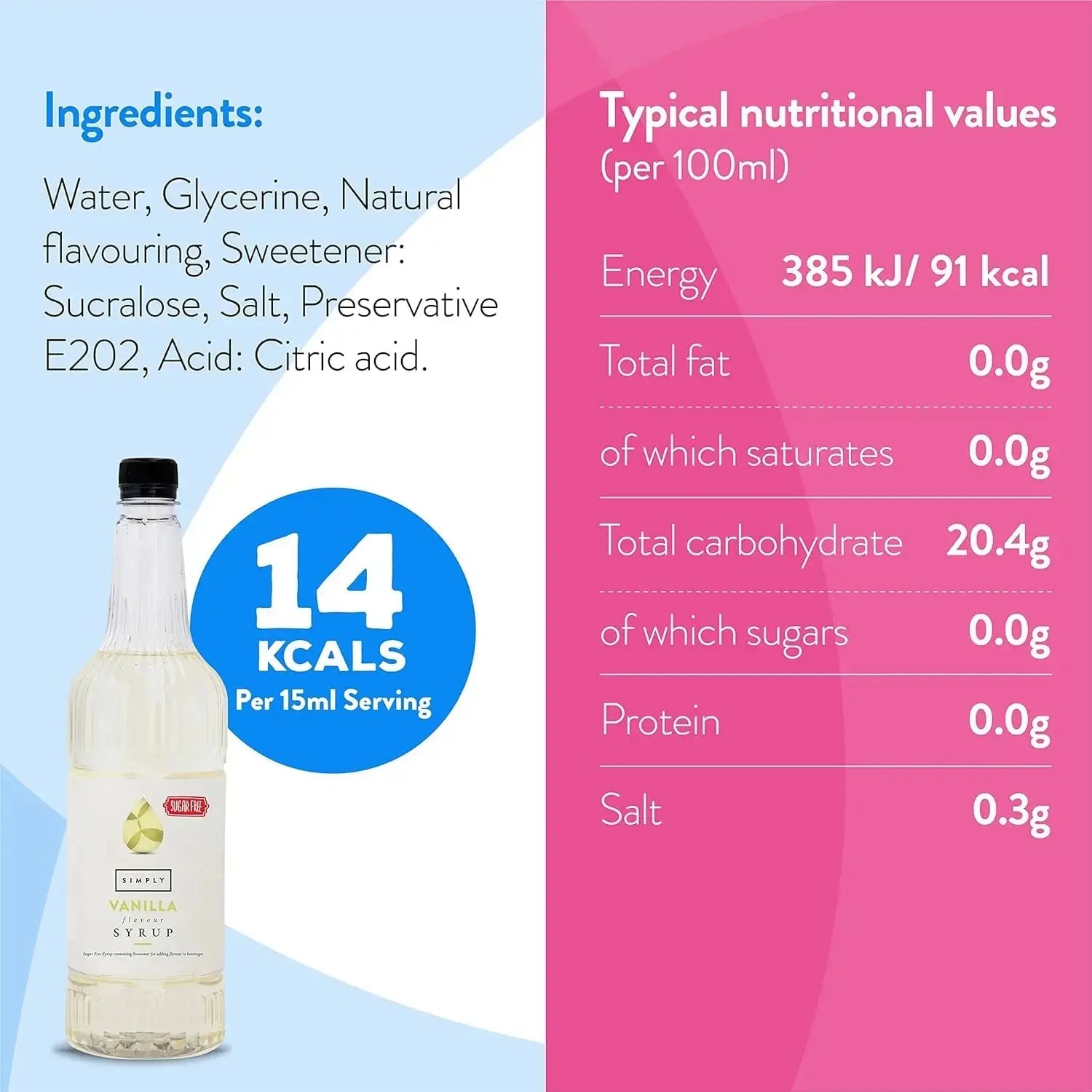 Simply Sugar Free Vanilla Syrup  Adomoo