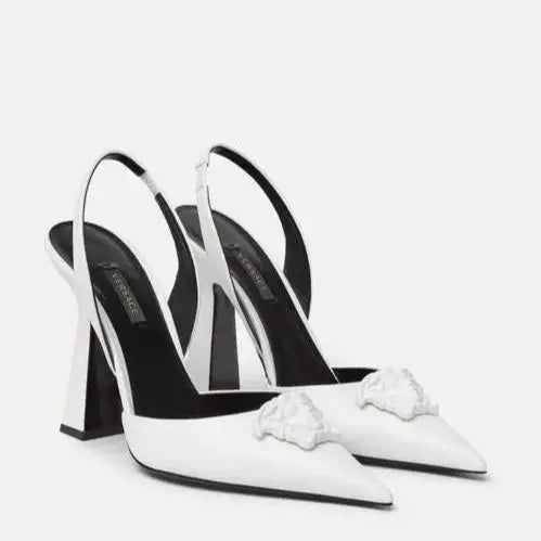 Slingback Heels with Embellishments.  Adomoo