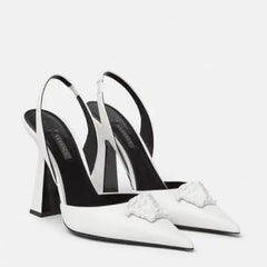 Slingback Heels with Embellishments.  Adomoo