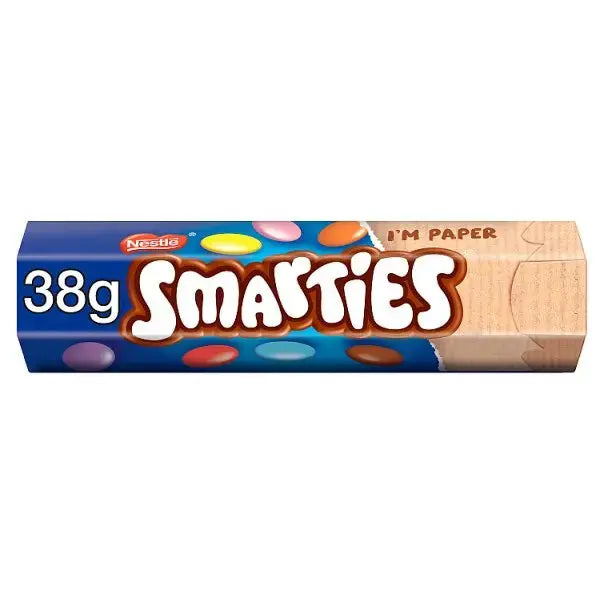 Smarties Milk Chocolate Tube 38g (Case of 24)  Adomoo