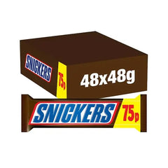 Snickers Caramel, Nougat, Peanuts & Milk Chocolate Snack Bar (Case of 48)  Adomoo