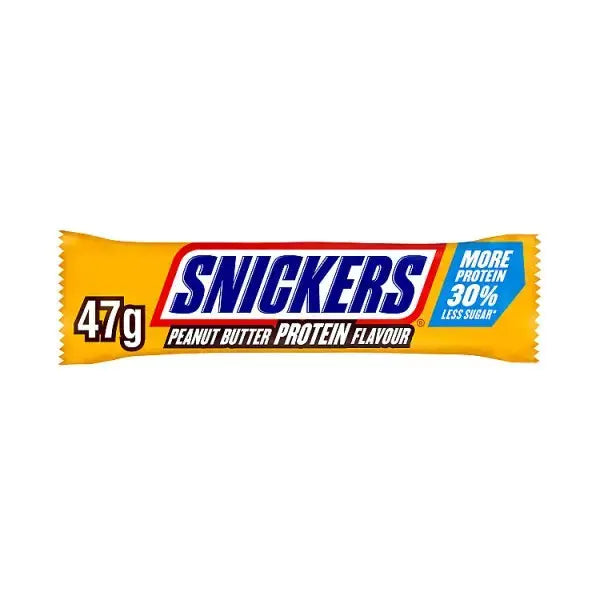 Snickers Protein Peanut Butter Chocolate Bar 47g (Case of 18)  Adomoo