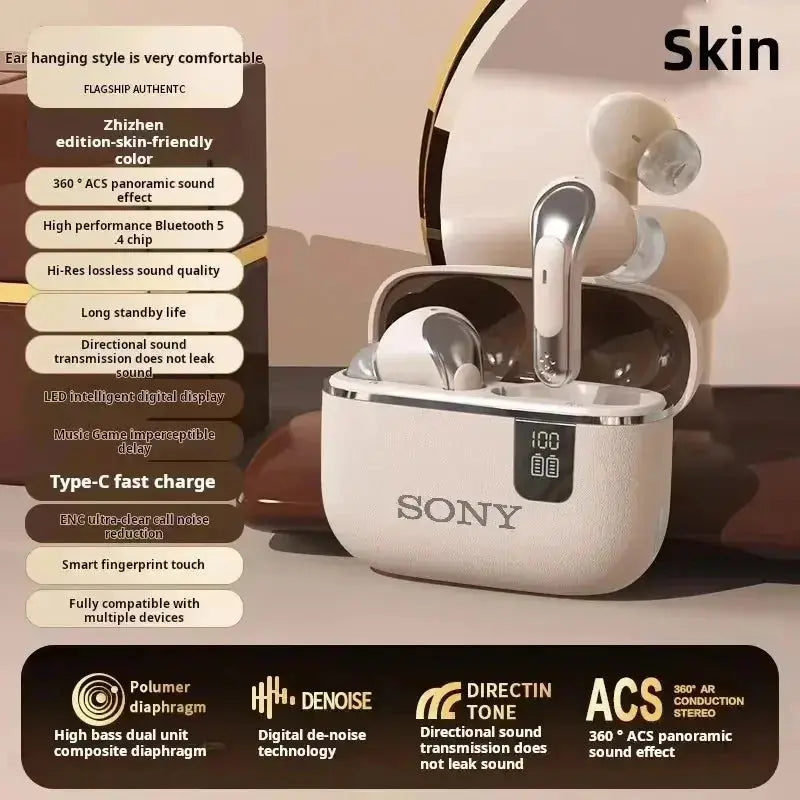 Sony NE Bluetooth Earphones TWS HIFI Wireless Earbuds with Mic, LED Display, Sports Headphones - Ideal for Gaming  Adomoo