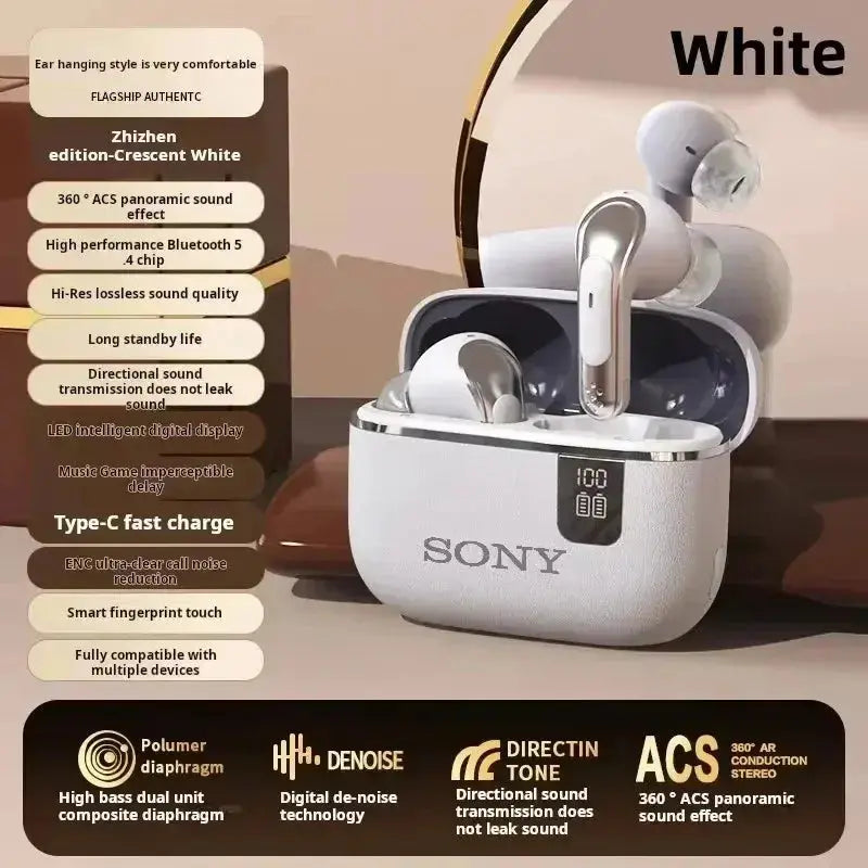 Sony NE Bluetooth Earphones TWS HIFI Wireless Earbuds with Mic, LED Display, Sports Headphones - Ideal for Gaming  Adomoo