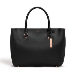 Sophie Black Vegan Tote Bag  Adomoo
