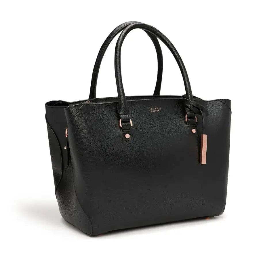 Sophie Black Vegan Tote Bag  Adomoo