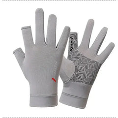 Sports Golf Ice Silk Riding Driving Gloves Non-Slip Fitness UV Protection Gloves  Adomoo