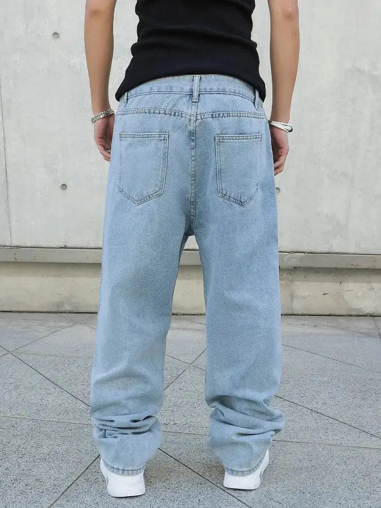 Men's Baggy Oversized Jeans – Y2K Wide-Leg Streetwear Denim  Adomoo