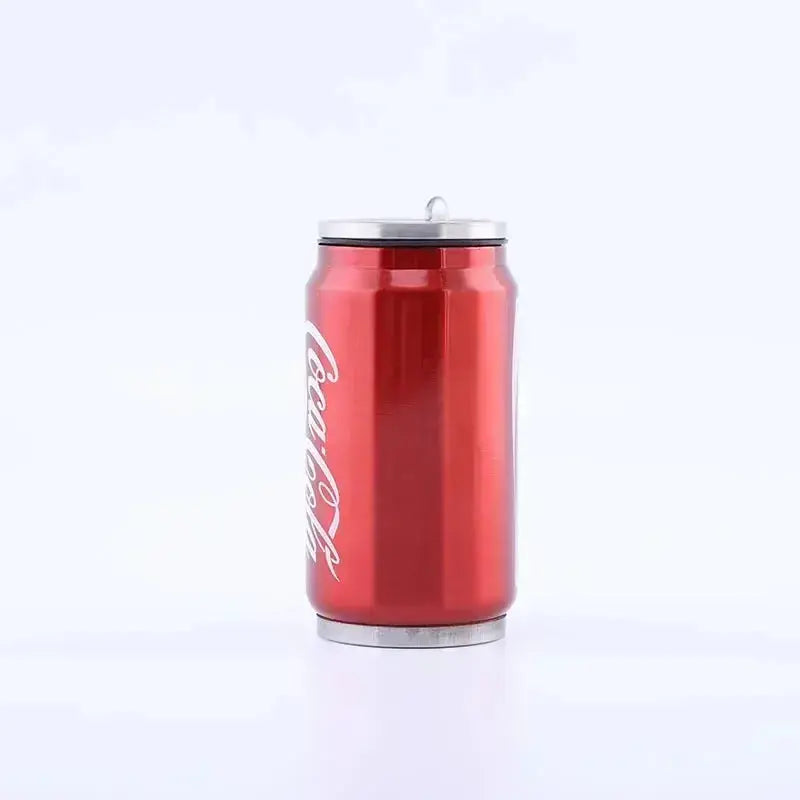 Stainless Steel Cola Shaped Thermos Cup – Double-Layer Vacuum Insulated Travel Mug with Straw for Hot & Cold Drinks  Adomoo