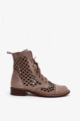 Step in style Unique openwork women's boots.  Adomoo