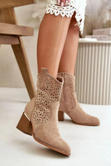 Step in style Women's ankle boots made of eco suede  Adomoo
