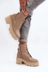 Step in style Women's natural leather boots  Adomoo
