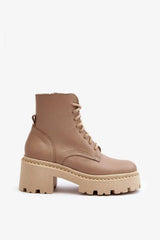 Step in style Women's natural leather boots  Adomoo