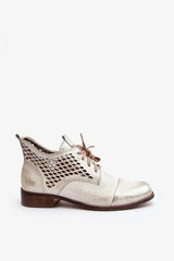 Step in style Women's natural suede boots with a low, openwork.  Adomoo