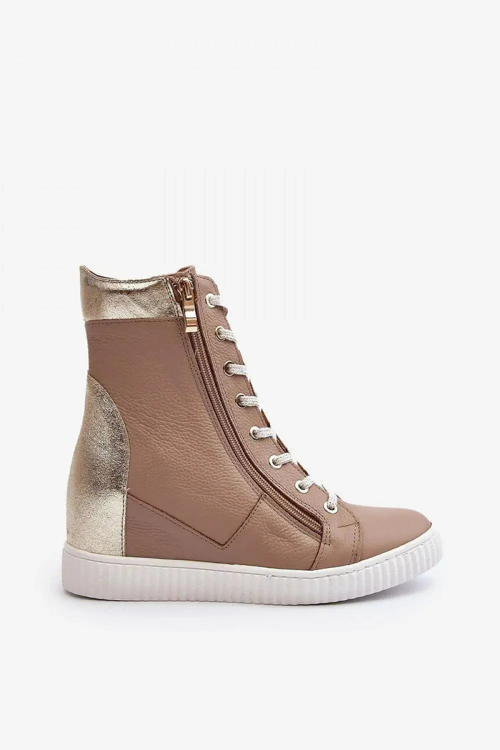Step in style Women's wedge sneakers made of natural leather  Adomoo