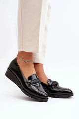 Step in style autumn decorative stripe on the front buskin low shoes  Adomoo