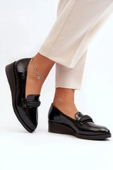 Step in style autumn decorative stripe on the front buskin low shoes  Adomoo