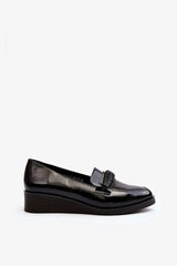 Step in style autumn decorative stripe on the front buskin low shoes  Adomoo