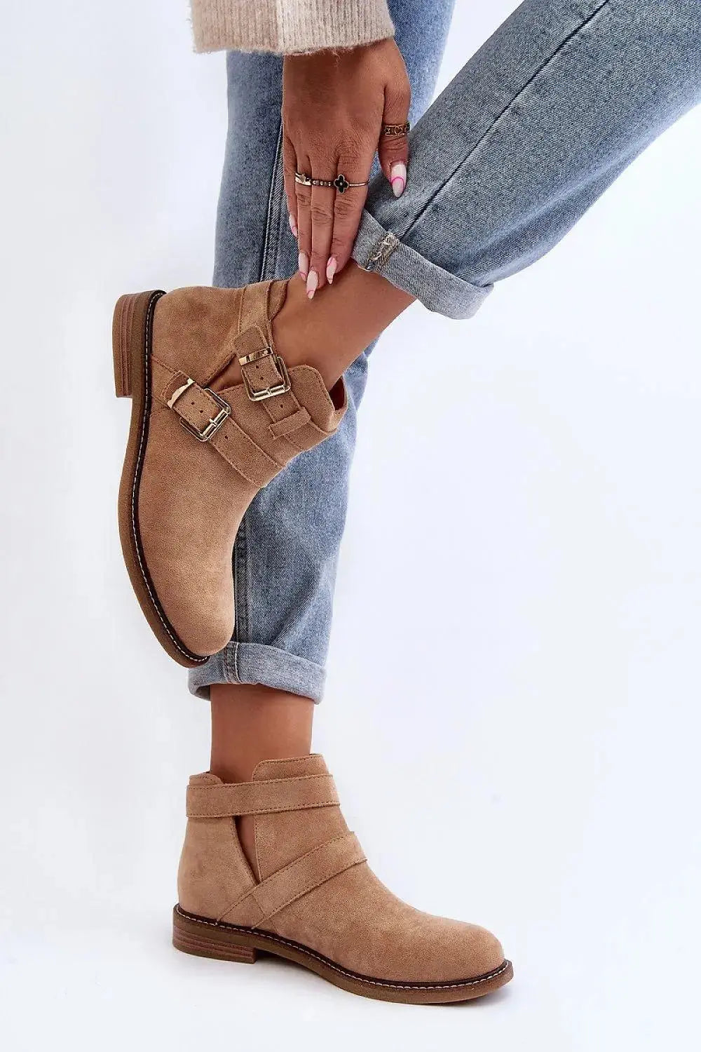 Step in style classic women's boots made of eco-suede  Adomoo