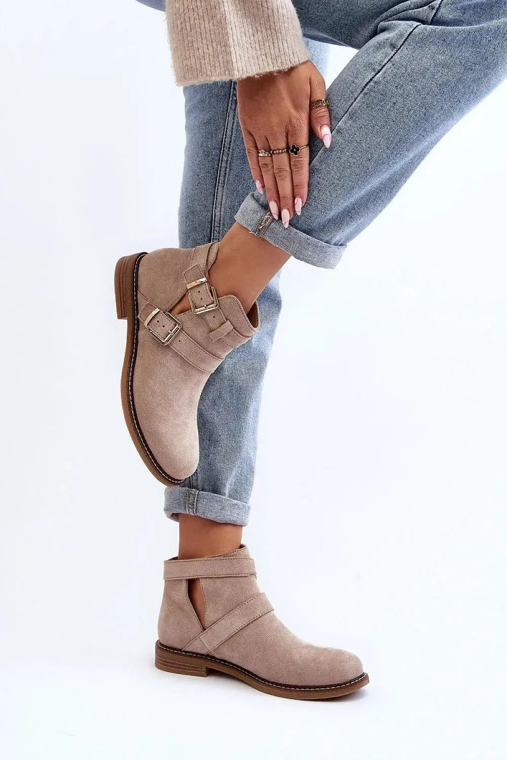 Step in style classic women's boots made of eco-suede  Adomoo