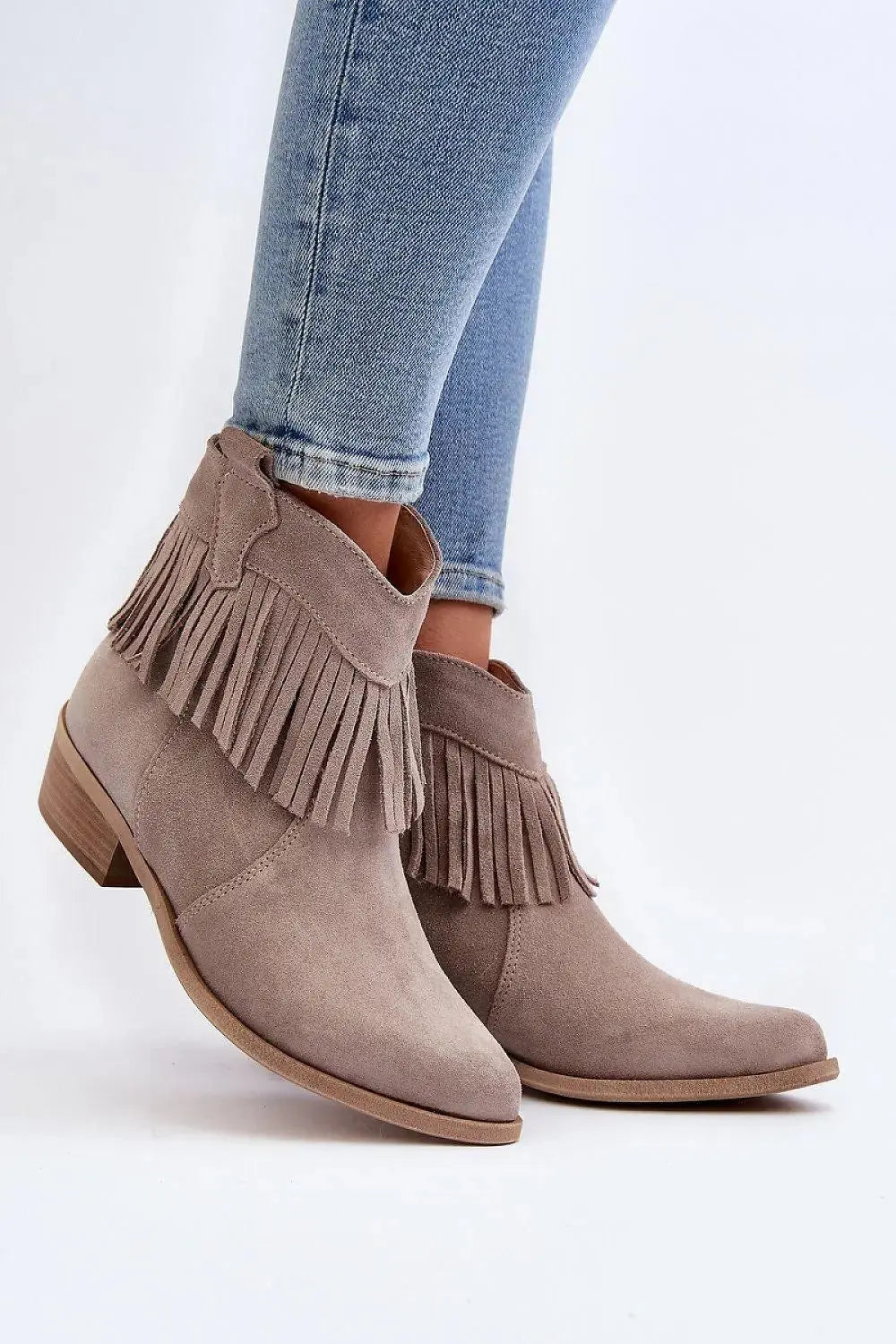 Step in style natural leather women's zipper boots  Adomoo