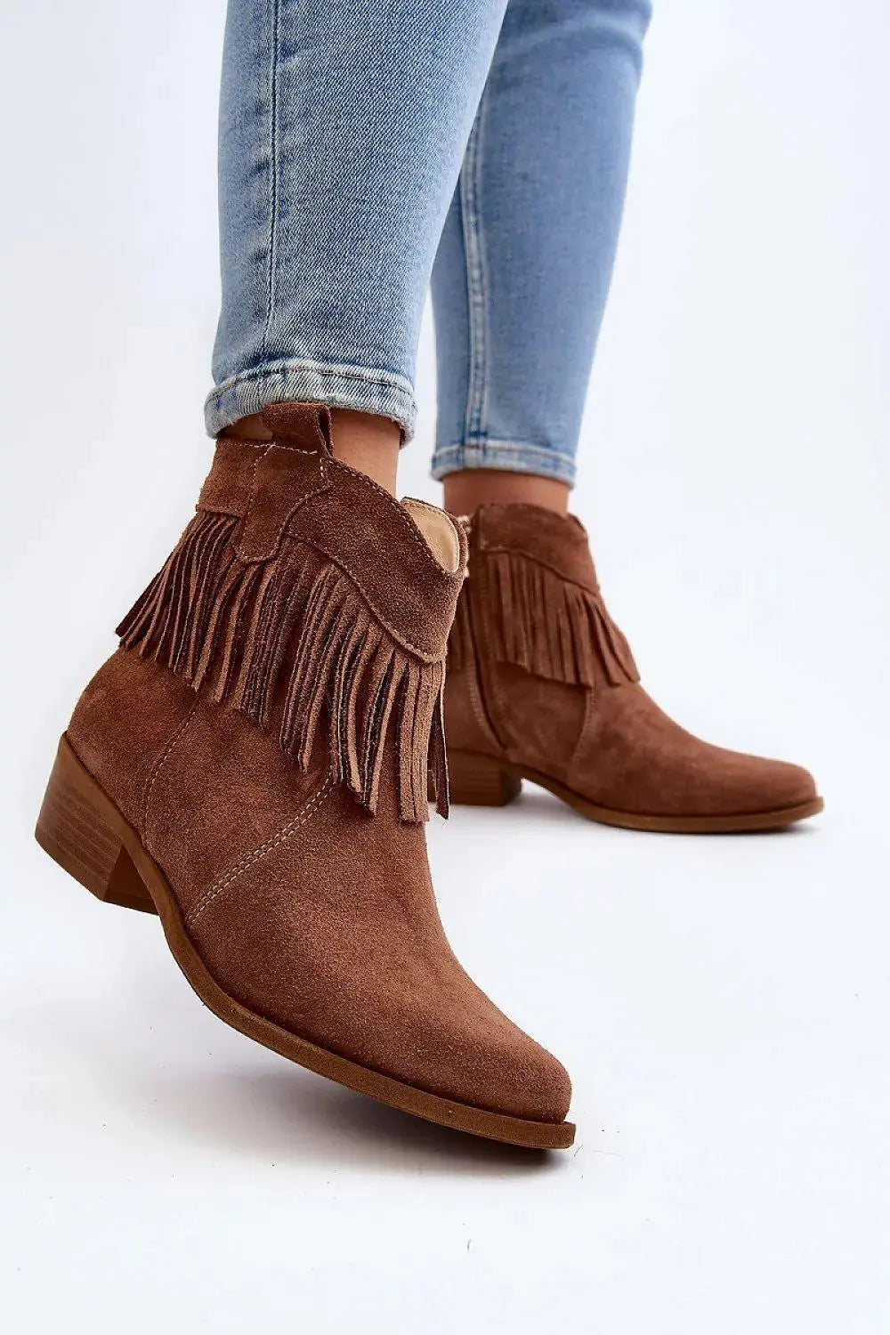 Step in style natural leather women's zipper boots  Adomoo