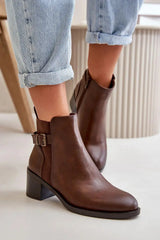 Step in style women's ankle boots made of eco leather  Adomoo