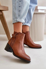Step in style women's ankle boots made of eco leather  Adomoo