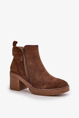 Step in style women's ankle boots made of soft eco suede  Adomoo