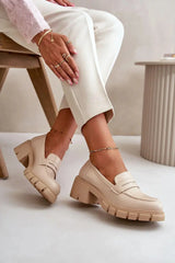 Step in style women's elegant high-quality eco leather heeled low shoes  Adomoo
