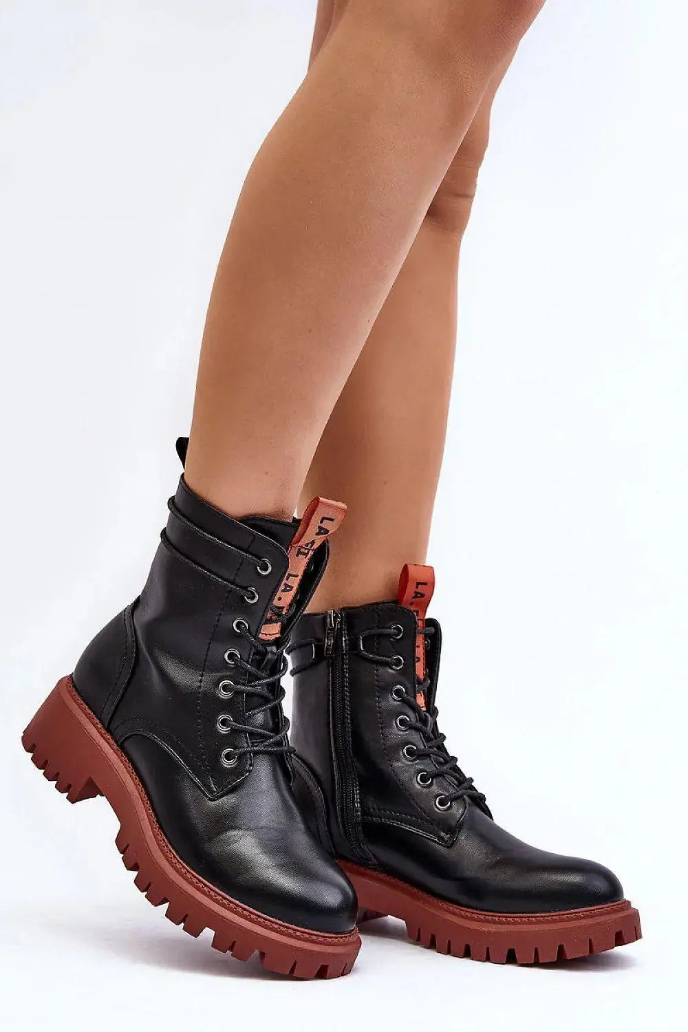 Step in style women's trapper shoes made of eco leather  Adomoo
