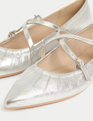 Strappy Pointed Ballet Pumps  Adomoo