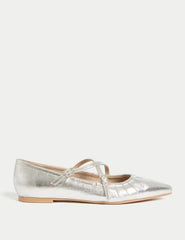 Strappy Pointed Ballet Pumps  Adomoo